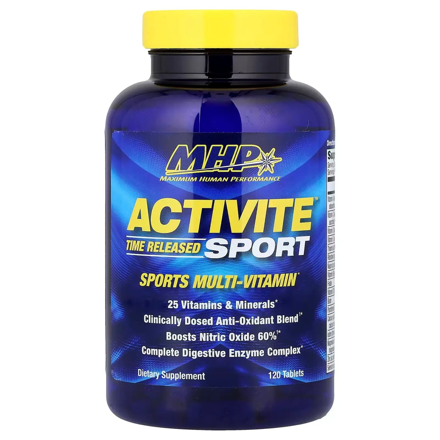 MHP Activite Sport – Multivitamínico de Liberación Prolongada con Enzimas Digestivas (120 Tabletas)