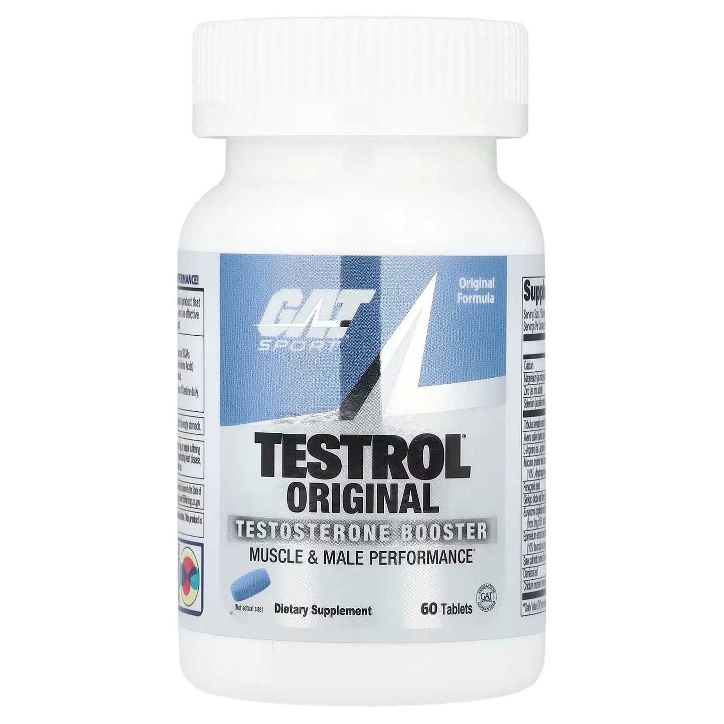 GAT Sport Testrol Original (60 tabs) - Potenciador de Testosterona y Vitalidad