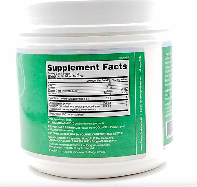 Evogen Collagen Plus Hydration (30 serv) - Colágeno Avanzado con Hidratación