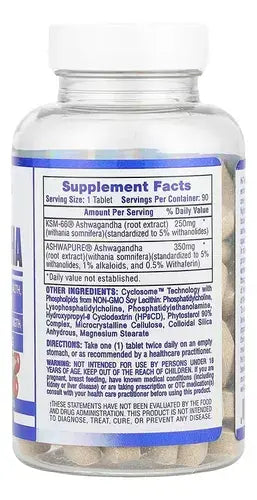Hi-Tech Pharmaceuticals Ashwagandha 90 Tabletas / 30 Serv)