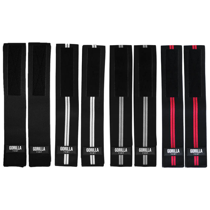 Rodilleras de Cinta Gorilla Pump – Vendas de Soporte Extremo para Sentadilla y Powerlifting