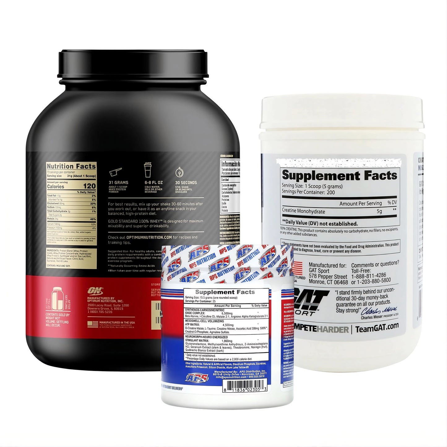 Combo Esencial Avanzado: Whey + Creatina + Pre-Entreno