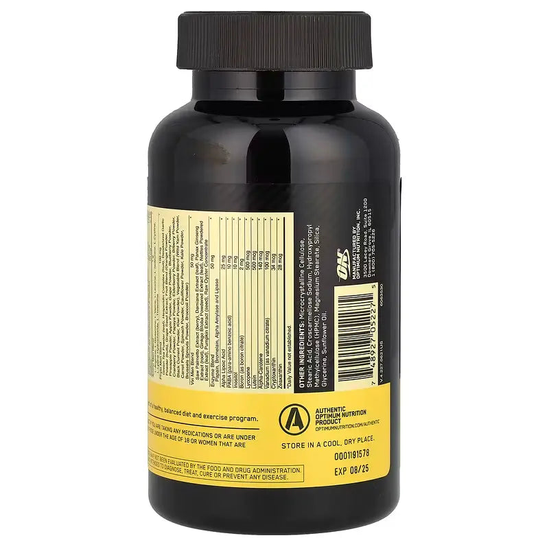 Optimum Nutrition Opti-Men – Multivitamínico de Alto Rendimiento para Hombres (90 Tabletas)