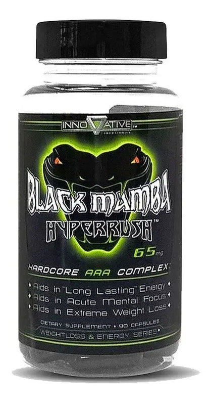 Innovative Labs Black Mamba Hyperrush – Termogénico de Potencia Extrema (90 Cápsulas)