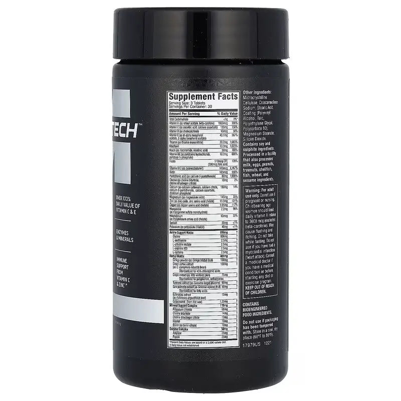 MuscleTech Platinum Multivitamin – Complejo de Vitaminas y Minerales de Alta Potencia (90 Tabletas)