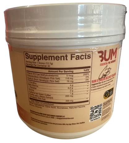 Cbum Essential Pre-Workout – Sabor Lychee (381 g / 30 Servicios)