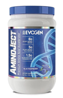 Evogen Amino Ject – Acelerador de Aminoácidos Premium (30 Servicios / Blue Raspberry)