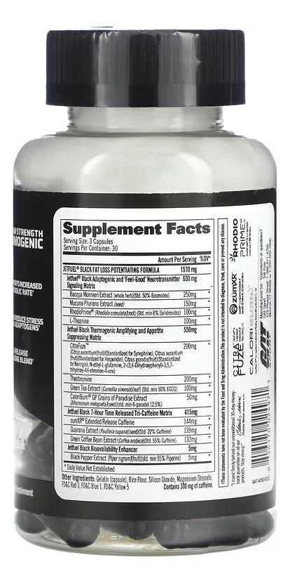 GAT Sport Jetfuel Black – Termogénico de Máxima Intensidad (90 Cápsulas)