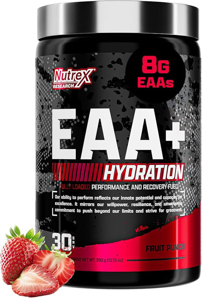 Nutrex EAA + Hydration – Aminoácidos Esenciales y Electrolitos (30 Servicios)
