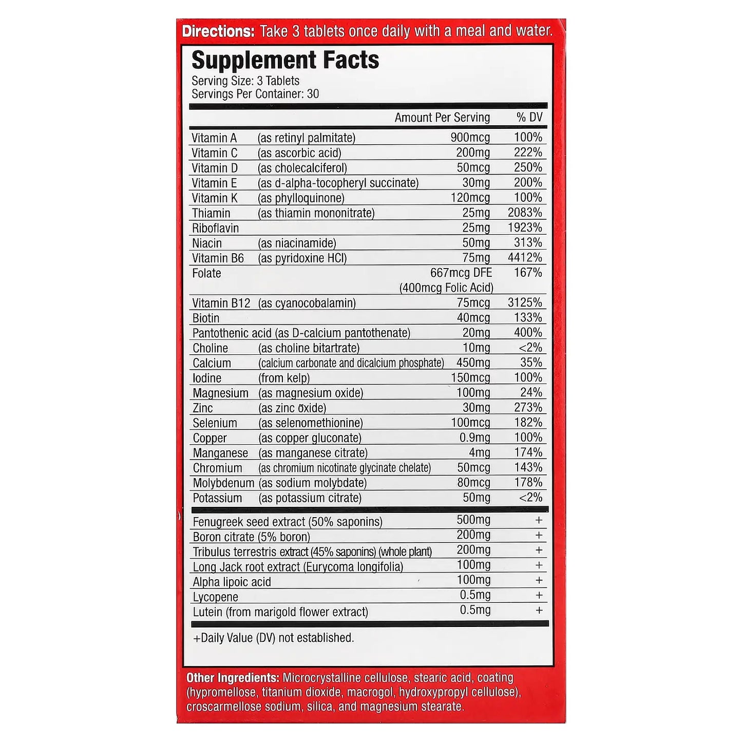 MuscleMeds Vitamin T – Multivitamínico con Soporte Clínico de Testosterona (90 Tabletas)