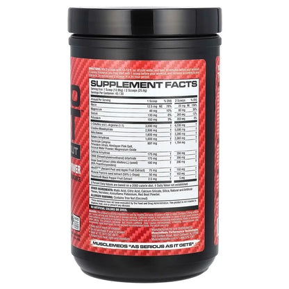 MuscleMeds Nitro Lift – Pre-Workout de Máximo Bombeo y Fuerza (Cherry Lime / 40 Servicios)