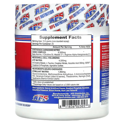 APS Nutrition Mesomorph – El Rey de los Pre-Entrenos (388g / 25 Servicios)
