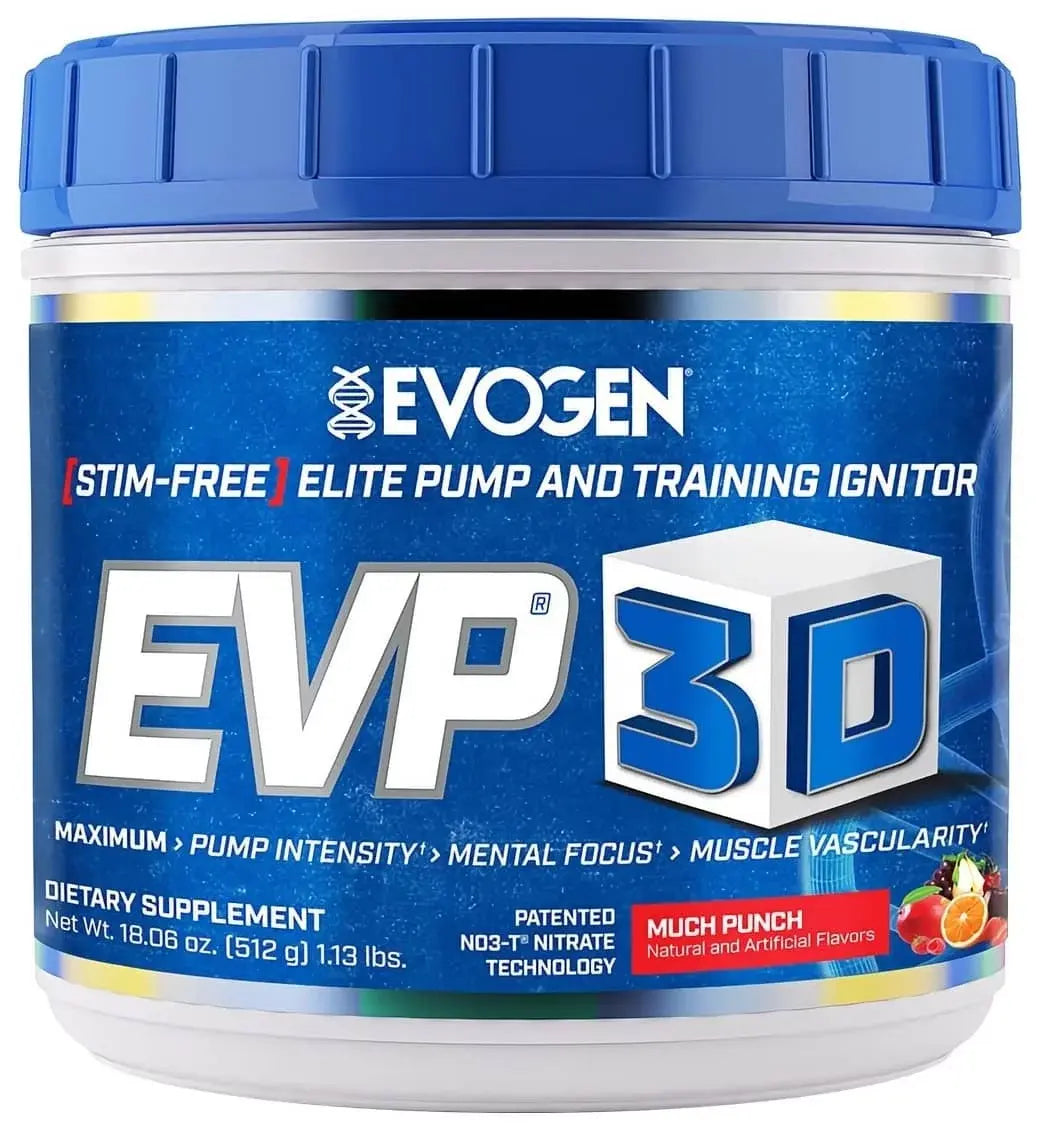 Evogen EVP 3D – Pre-Entreno Stim-Free para Bombeo y Enfoque (40 Servicios)