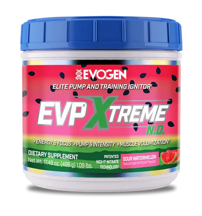 Evogen EVP Xtreme N.O. – Pre-Entreno de Máximo Bombeo y Energía (Sour Watermelon / 40 Servicios)