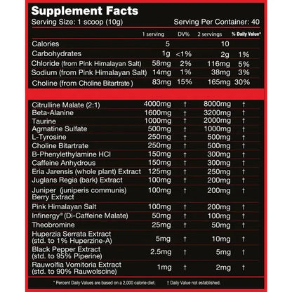 First Degree Pre-Workout – 40 Servicios