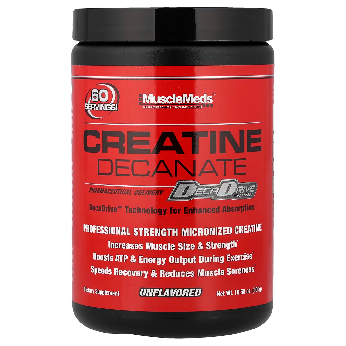 MuscleMeds Creatine Decanate – Monohidrato de Creatina con Tecnología Decadrive (300g / 60 Servicios)