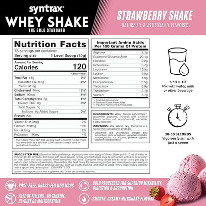 Syntrax Whey Shake - Proteína de Suero de Alta Calidad (5 Lbs)