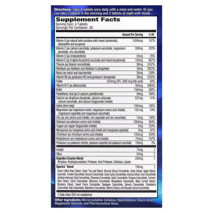 MHP Activite Sport – Multivitamínico de Liberación Prolongada con Enzimas Digestivas (120 Tabletas)