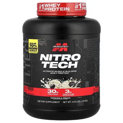 MuscleTech Nitrotech – Mezcla de Proteína Aislada y Péptidos de Suero (5 Lb)