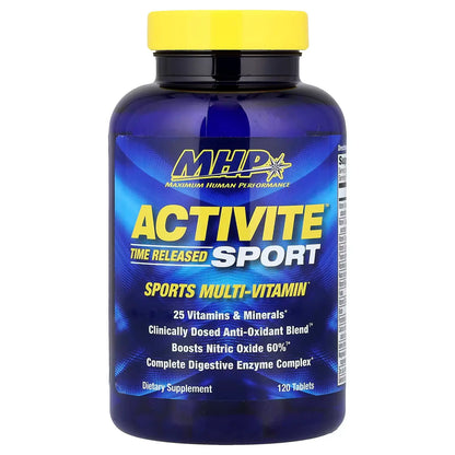 MHP Activite Sport – Multivitamínico de Liberación Prolongada con Enzimas Digestivas (120 Tabletas)