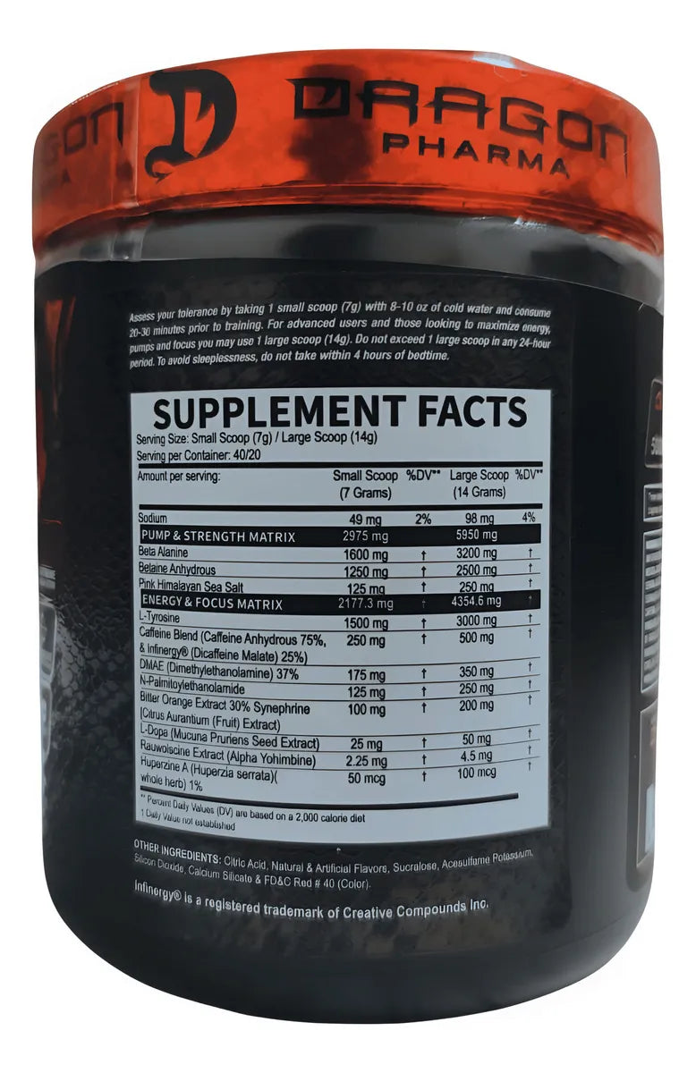 Dragon Pharma Venom Inferno – Pre-Entreno de Alta Estimulación