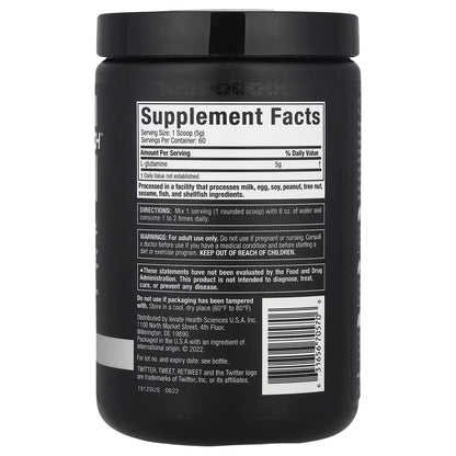MuscleTech Platinum 100% Glutamine – 300 g (10.58 oz) Unflavored