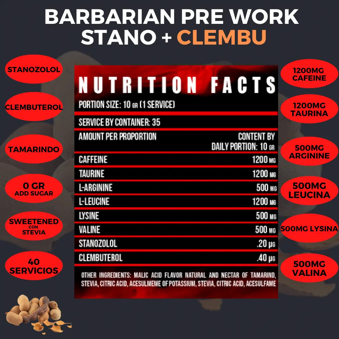 Bioteck Pharma Barbarian Pre-Workout – 350 g (35 Servicios)