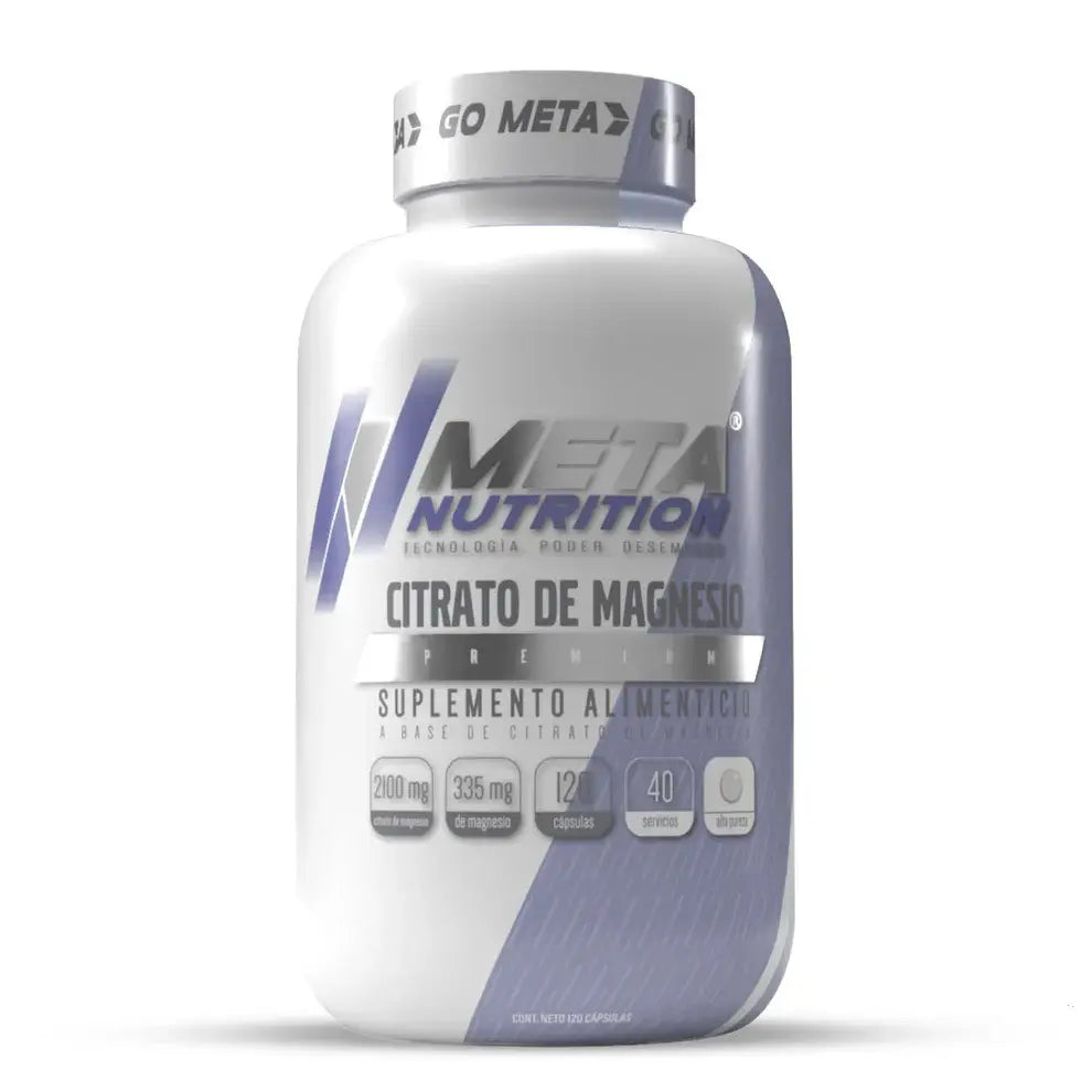 Meta Nutrition Citrato de Magnesio – 120 Cápsulas