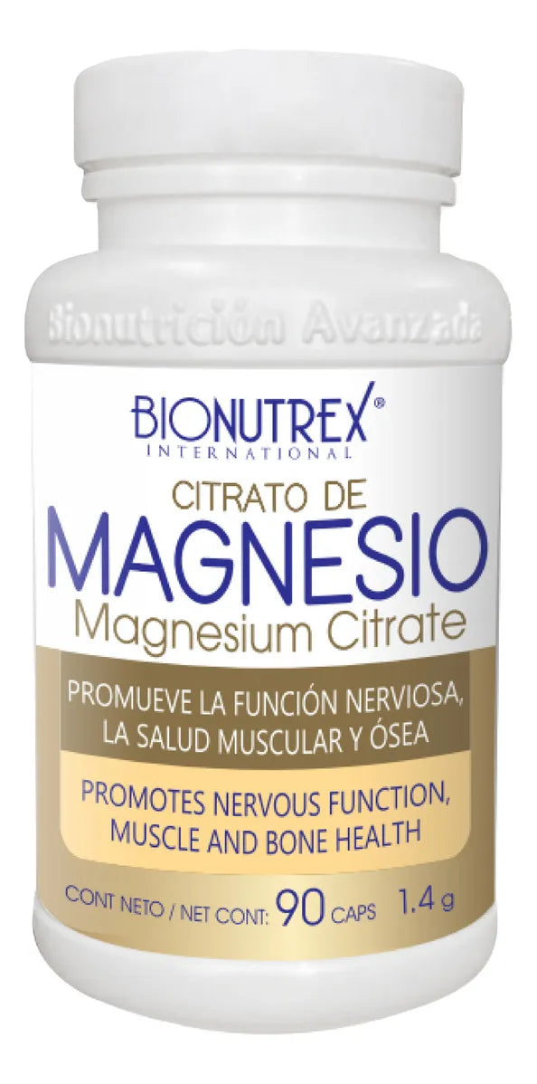 Bionutrex Citrato de Magnesio – Máxima Absorción para Recuperación y Energía (90 Cápsulas)