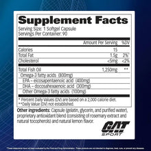 GAT Sport Omega-3 Essentials – Aceite de Pescado Purificado 1250mg (90 Softgels / 90 Serv)