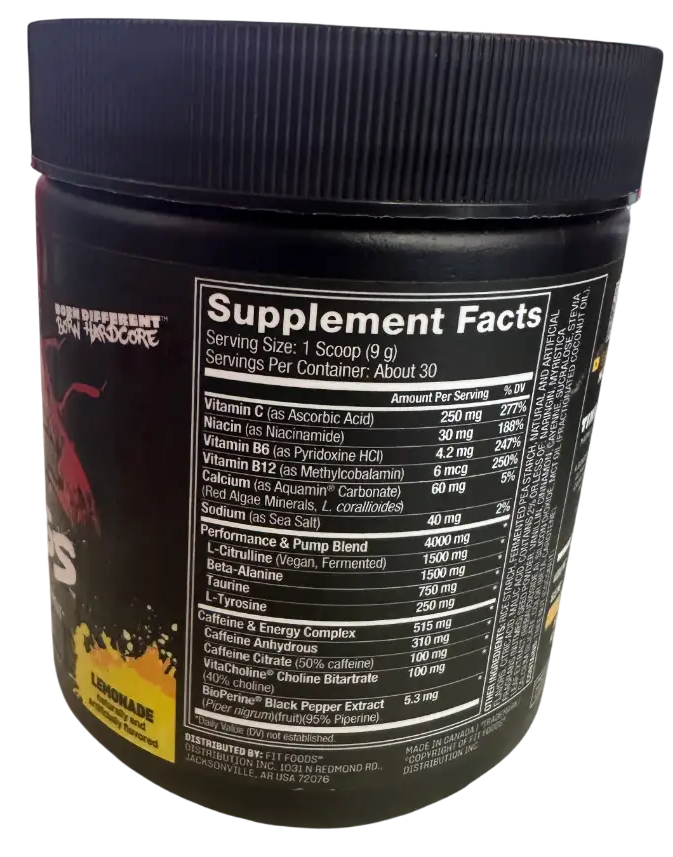 Mutant Madness – Pre-Entreno de Alta Intensidad y Enfoque (30 Servicios / Sin Azúcar)