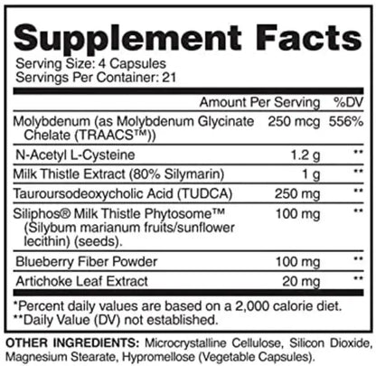 Evogen Liver Longer – Soporte Hepático Premium con TUDCA, NAC y Cardo Mariano (84 Cápsulas)