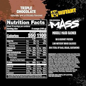 Mutant Mass – Ganador de Masa Extremo: 56g Proteína / 1,100 Calorías (5 lb)