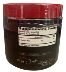 D-Aspartic Acid (D-AA) – Polvo Puro para Soporte de Testosterona y Fertilidad (90g / 30 Serv)