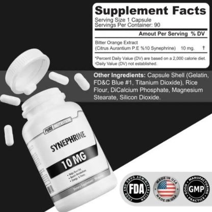 Synephrine – Potenciador Metabólico y Control del Apetito (90 Cápsulas / Sin Sabor)