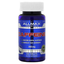 Allmax Nutrition Caffeine – Energía y Enfoque Mental de Grado Farmacéutico (100 Tabletas / 100 Serv)