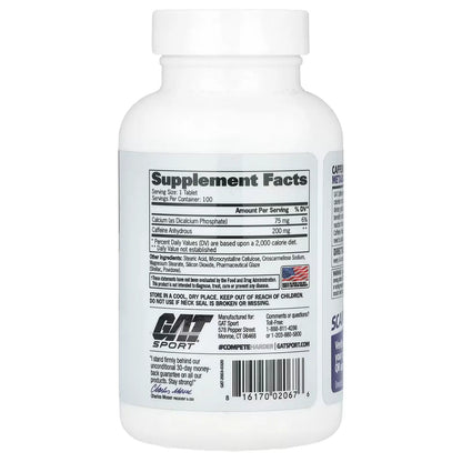 GAT Sport Caffeine – Energía y Enfoque Mental de Acción Rápida (100 Tabletas)