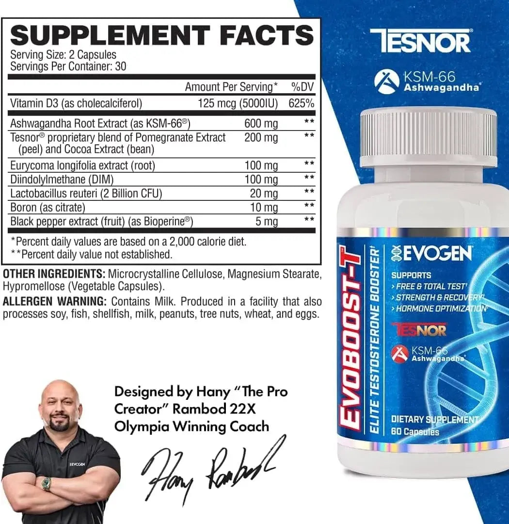 EvoBoost-T – Soporte Avanzado de Testosterona y Vitalidad (60 Cápsulas)