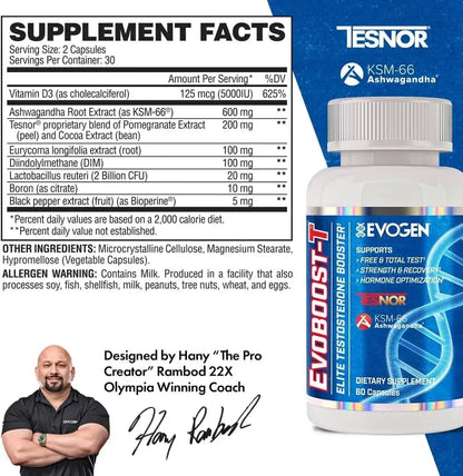 EvoBoost-T – Soporte Avanzado de Testosterona y Vitalidad (60 Cápsulas)