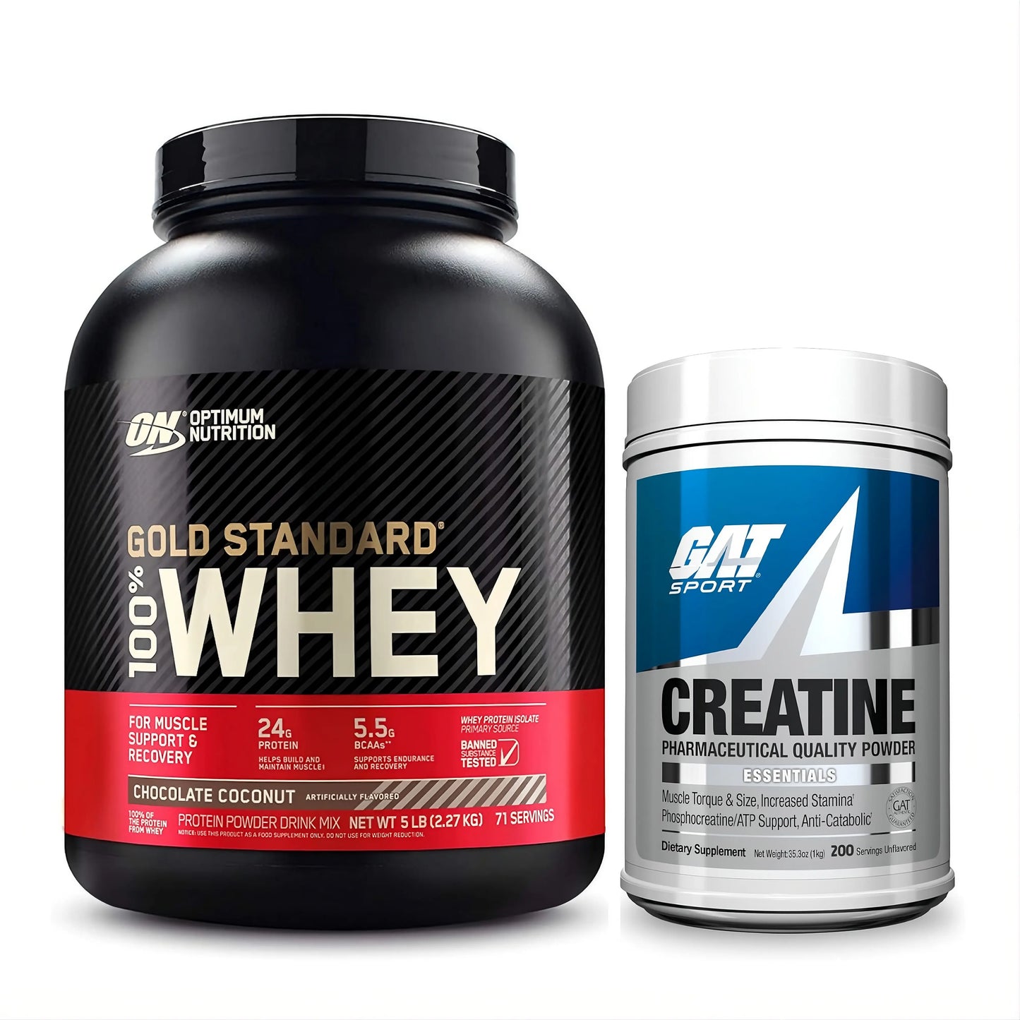 Combo Esencial Básico: Proteína Whey + Creatina GAT