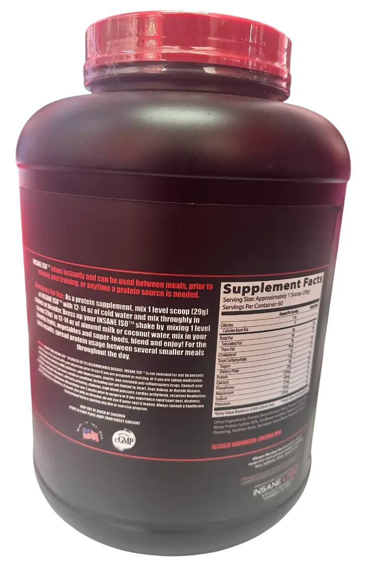 Insane ISO 3.9 Lb – Proteína Isolatada de Máxima Pureza