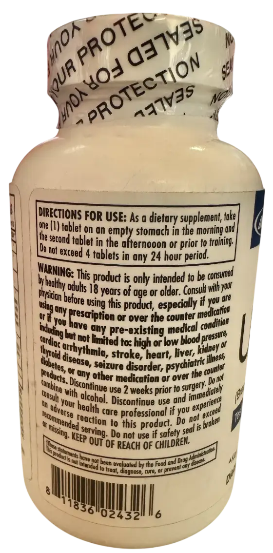 USPlabs Ultimate-T – Optimizador de Testosterona y Control de Cortisol (60 Tabletas)