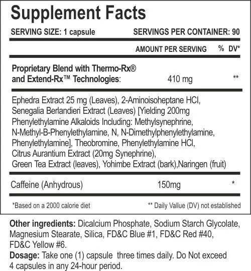 Hi-Tech Pharmaceuticals Black Widow – Termogénico de Intensidad Extrema (90 Cápsulas)