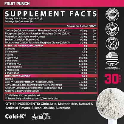 Nutrex EAA + Hydration – Aminoácidos Esenciales y Electrolitos (30 Servicios)