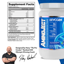 Evogen Amino Ject – Acelerador de Aminoácidos Premium (30 Servicios / Blue Raspberry)