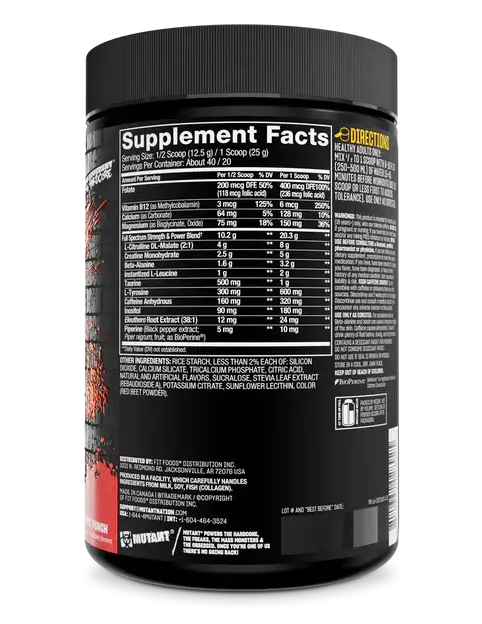 Mutant ALL-IN – Pre-Entreno de Fuerza y Rendimiento Total (40 Servicios)