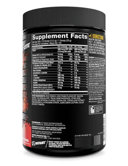 Mutant ALL-IN – Pre-Entreno de Fuerza y Rendimiento Total (40 Servicios)
