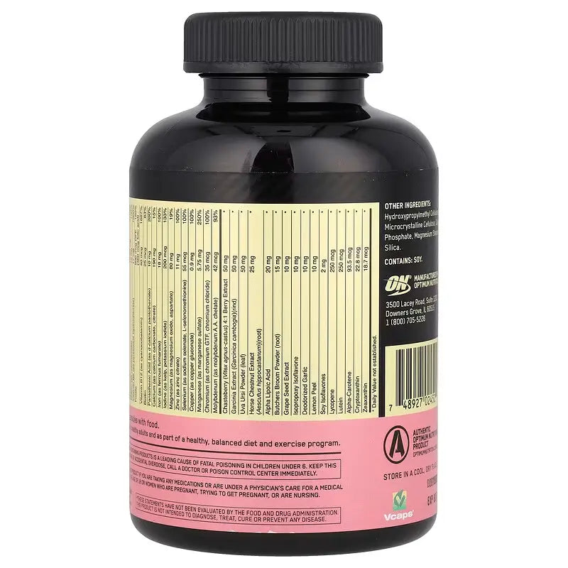 Optimum Nutrition Opti-Women – Multivitamínico de Alto Rendimiento para Mujeres (120 Cápsulas)