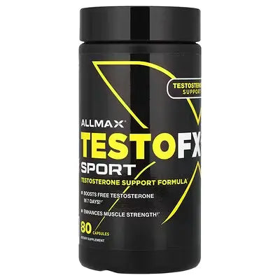 ALLMAX TestoFX Sport – Soporte de Testosterona y Vitalidad (80 Cápsulas)