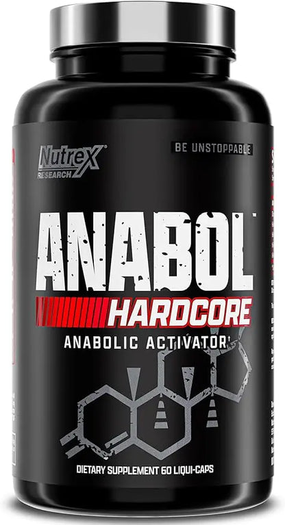 Nutrex Anabol Hardcore – Activador Anabólico y Agente de Endurecimiento Muscular (60 Cápsulas Líquidas)